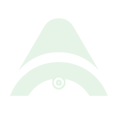 a white triangle with a button